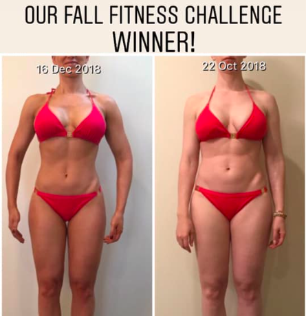 Fall fitness challenge winner front photo