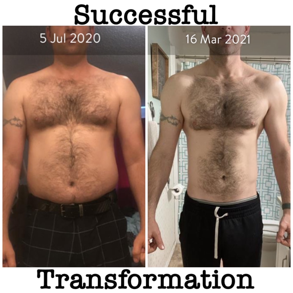 Successful transformation front photo