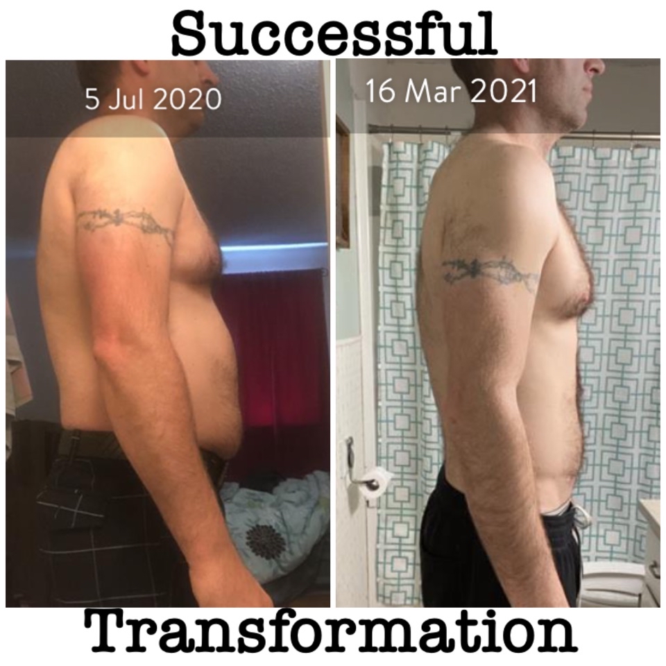Successful transformation side photo