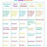 Summer daily routine planner with activities for stress management